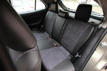 Toyota Yaris/Yaris Cross (XP210) 2020– Sædeovertræk i økolæder+stof+Alcantara Antara A001 (komplet kabinesæt) foto 5
