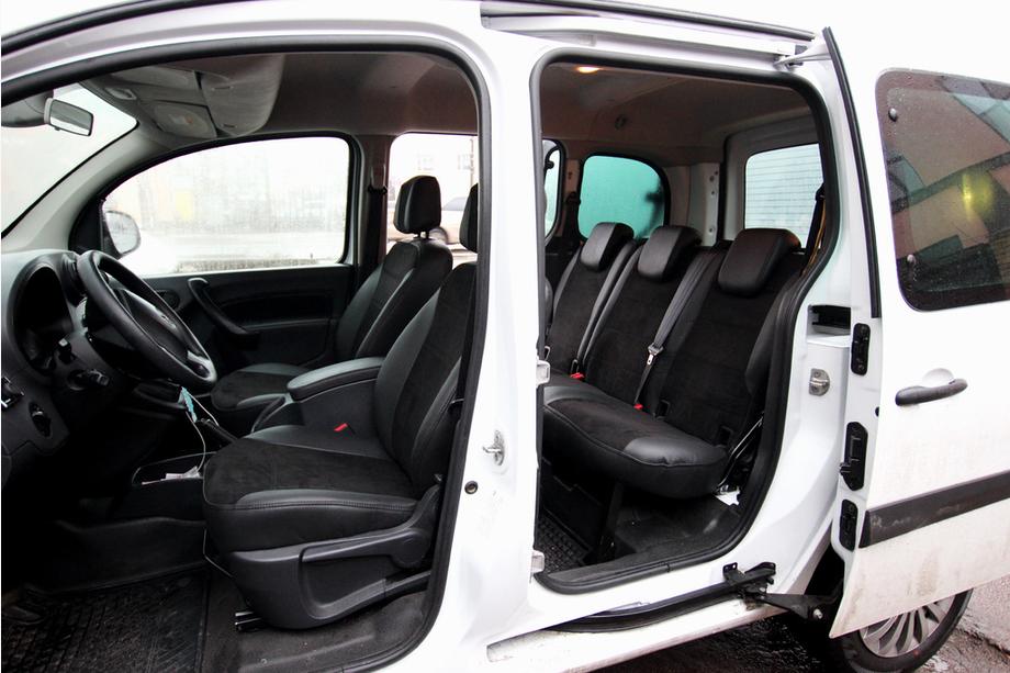 Mercedes Citan 2013–2021 Sædeovertræk i økolæder+stof+Alcantara Antara A001 (komplet kabinesæt) Image