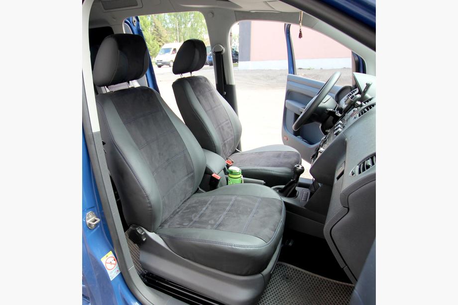 Volkswagen Caddy 2010–2015 Sædeovertræk i kunstlæder + stof + alcantara Antara A001b (komplet sæt til hele kabinen) Image