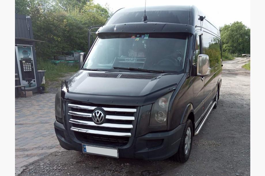 Volkswagen Crafter 2006–2016 Solskærm til forrude med ramme V2 (sort højglans, 5 mm) Foto 15
