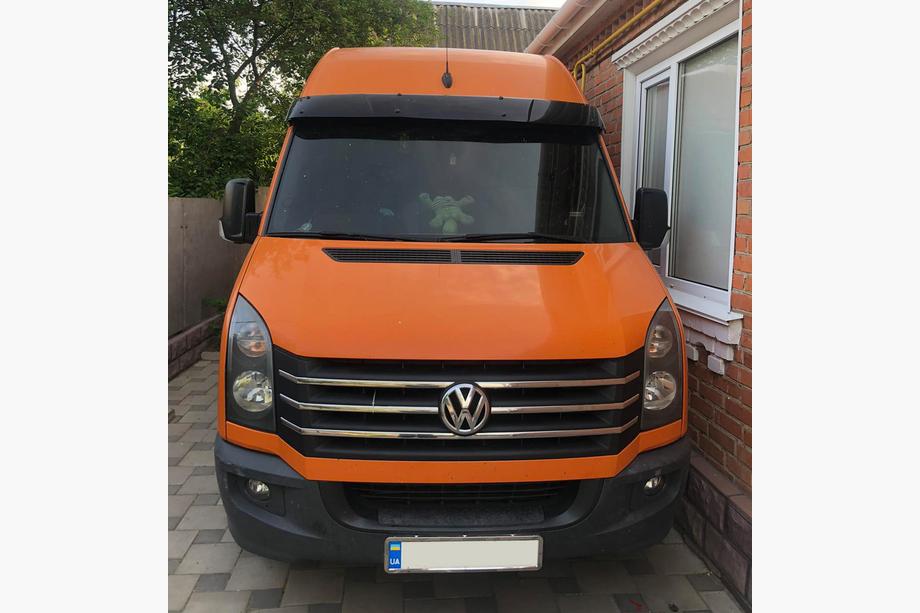Volkswagen Crafter 2006–2016 Solskærm til forrude med ramme V2 (sort højglans, 5 mm) Foto 8