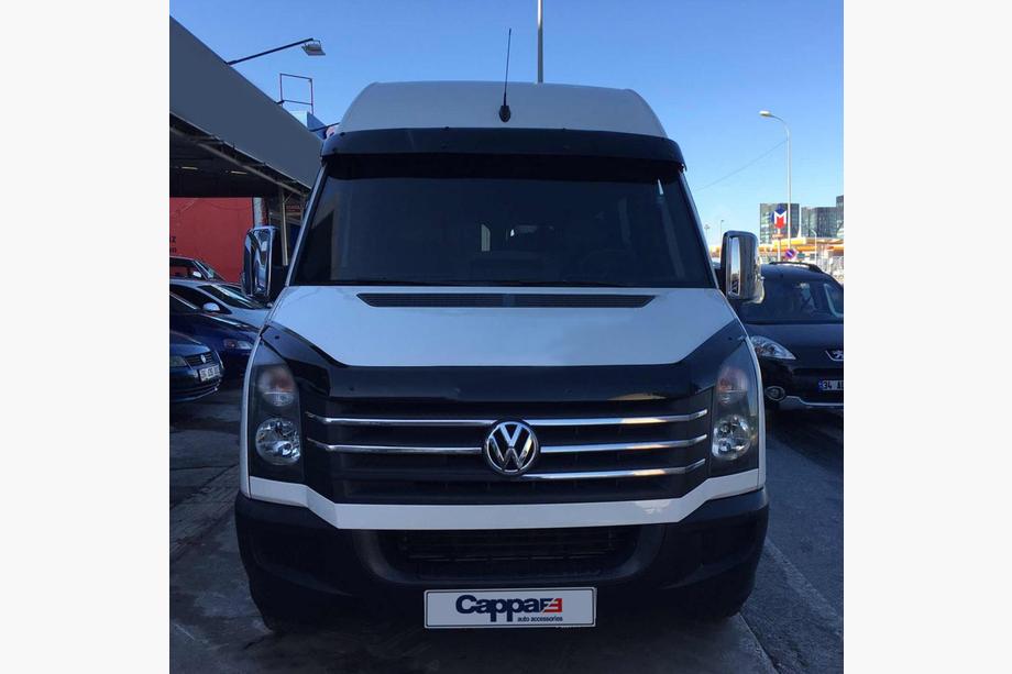Volkswagen Crafter 2006–2016 Solskærm til forrude med ramme V2 (sort højglans, 5 mm) Foto 9