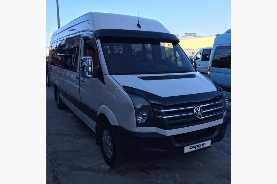 Volkswagen Crafter 2006–2016 Solskærm til forrude med ramme V2 (sort højglans, 5 mm) Foto 10