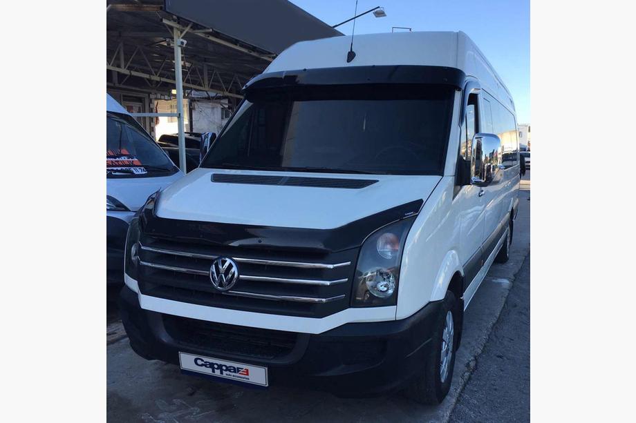 Volkswagen Crafter 2006–2016 Solskærm til forrude med ramme V2 (sort højglans, 5 mm) Foto 11