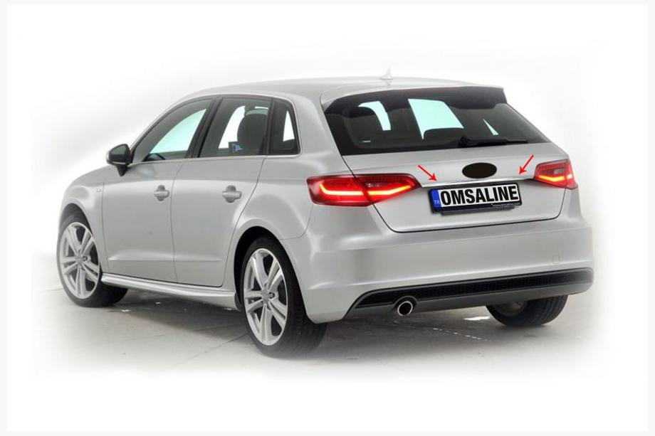 Audi A3 2012–2020 Liste over nummerplade HB (rustfrit stål) Image