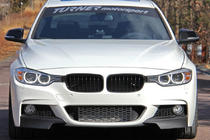 BMW 3-serie F30/F31 2012–2019 Frontspoilerlæbe Flap (sort) foto 1