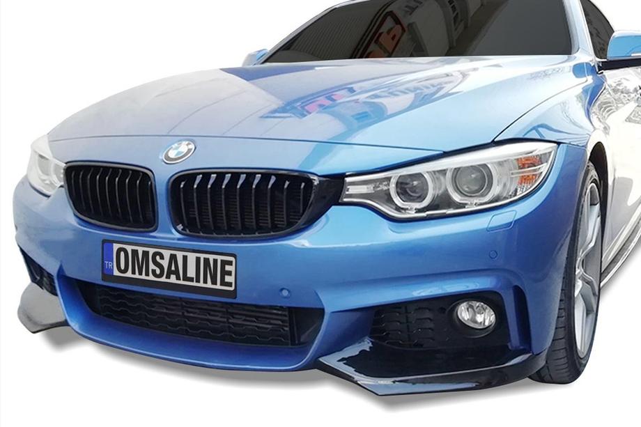 BMW 4-serie F32/F33/F36 2012–2020 Frontkofangerlæbe Flap (til M-Sport, sort) Image
