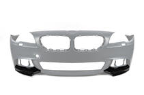 BMW 5-serie F10/F11 2010–2016 Frontspoilerlæbe DPT Flap (til M-Performance, sort højglans) foto 5