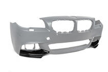 BMW 5-serie F10/F11 2010–2016 Frontspoilerlæbe DPT Flap (til M-Performance, sort højglans) foto 6