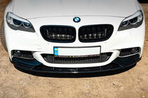 BMW 5-serie F10/F11 2010–2016 Kofangerlæbe foran OmsaLine (sort) foto 6