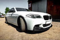 BMW 5-serie F10/F11 2010–2016 Kofangerlæbe foran OmsaLine (sort) foto 7