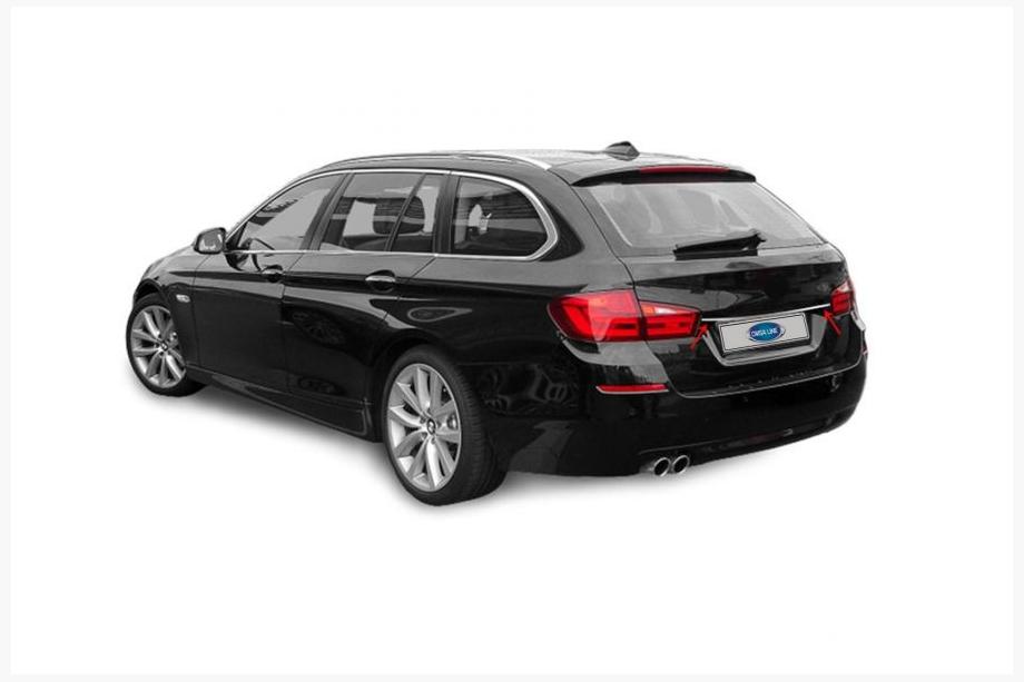 BMW 5-serie F10/F11 2010–2016 Rustfri stålliste over nummerplade SW Image