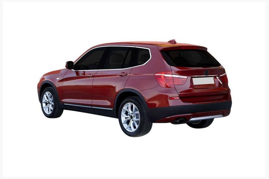 BMW X3 F25 2011–2018 Rustfri stålliste over nummerplade Image