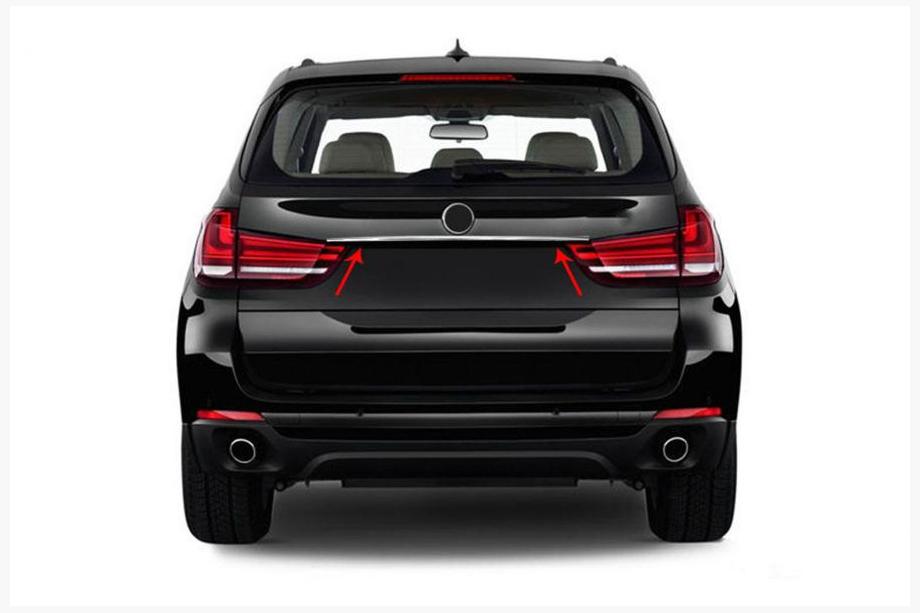 BMW X5 F15 2013–2018 Rustfri stålliste over nummerplade Image