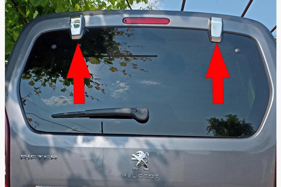 Peugeot Partner/Rifter 2019– Afdækninger til bagdørshængsler (2 stk., rustfrit stål) Image