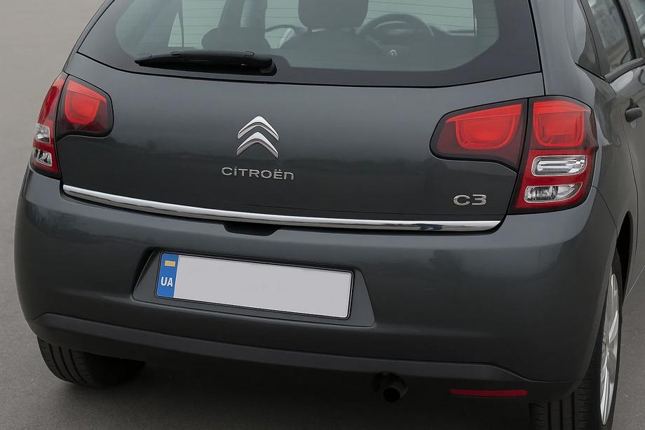 Citroen C-3 2009–2016 Nederste kromliste til bagklap OmsaLine (rustfrit stål) Foto 1