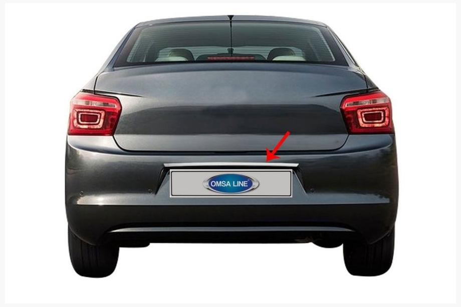 Citroen C-Elysee 2013–2022 Pynteliste over nummerplade (rustfrit stål) Image
