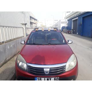 Solskærm til forrude (LED, mat sort) Dacia Sandero 2007–2013 foto 2