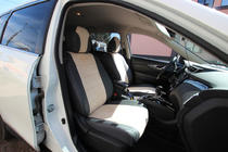 Nissan X-trail T32/Rogue 2014–2021 Sædeovertræk i øko-læder + stof + antara Antara A0013 (komplet kabinesæt) foto 1