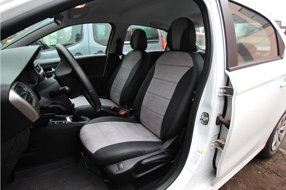 Citroen C-Elysee 2013–2022 Sædeovertræk i økolæder + stof + Antara Antara A0010 (komplet sæt) Image