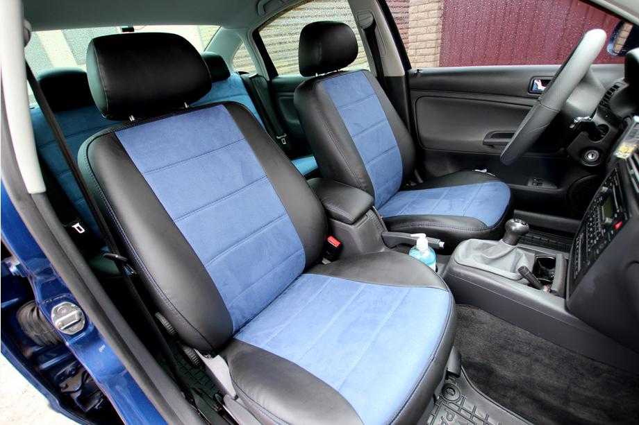 Volkswagen Passat B5 1997–2005 Sædeovertræk i økolæder + stof + alcantara Antara A006 (komplet kabinesæt) Image