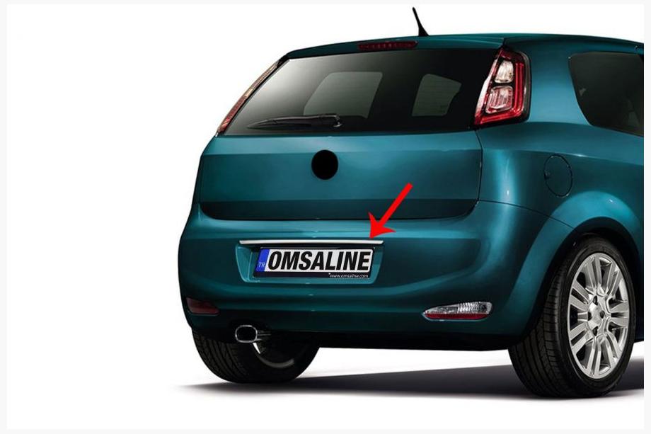 Fiat Punto Grande/EVO 2006–2018 Kromliste over nummerplade (rustfrit stål) Image