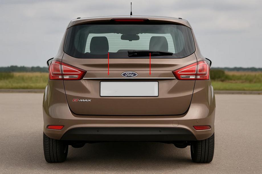 Ford B-Max 2012–2017 Kromliste over nummerplade (rustfrit stål) Image