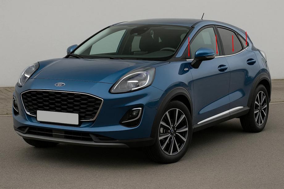 Ford Puma 2019– Nederste vindueslister (8 stk., rustfrit stål) Image