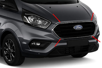 Ford Custom 2013–2022 Kantliste til kølergrill 2018+ (4 stk., rustfrit stål) foto 1