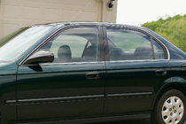 Honda Civic 1995–2001 Udvendige vindueslister i rustfrit stål (4 stk.) foto 1