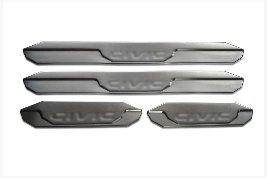 Honda Civic Sedan X 2016–2021 OmsaLine V2 dørtrinslister (4 stk., rustfrit stål) Image