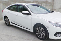 Honda Civic Sedan X 2016–2021 Dørlister (4 stk., sort) foto 1
