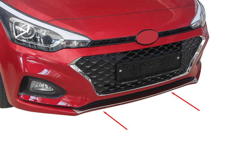 Hyundai I-20 2014–2020 Rustfri stål pynteliste til kofangergrill 2018-2020 Image