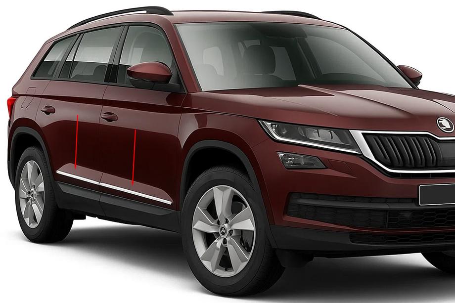 Skoda Kodiaq 2016–2023 OmsaLine dørlister (rustfrit stål) Image