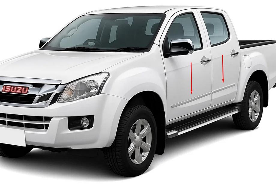 Isuzu D-Max 2011–2019 OmsaLine dørlister (rustfrit stål) Image