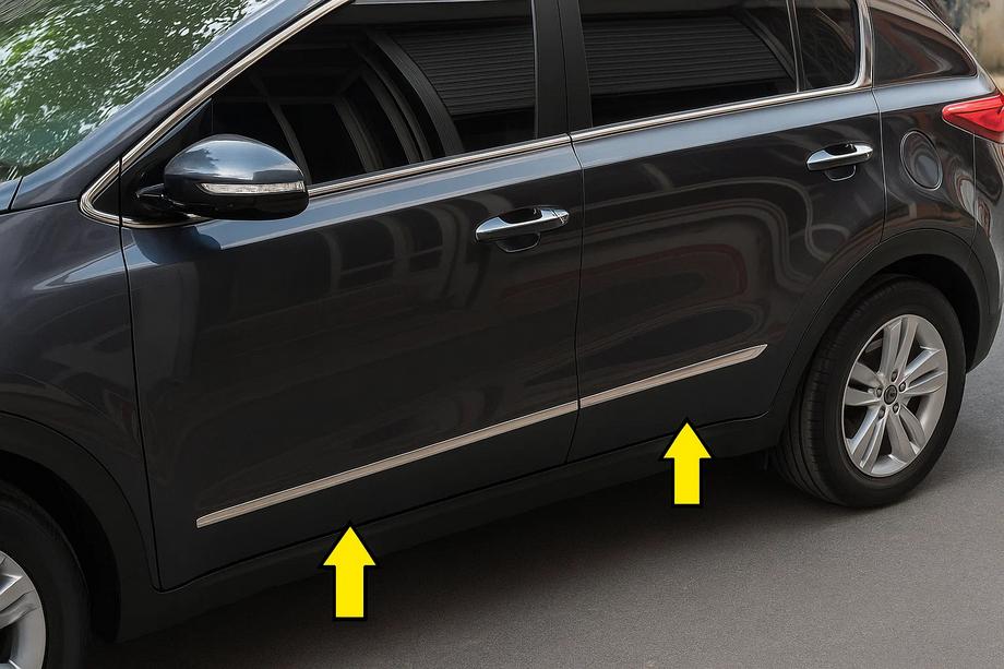 Kia Sportage 2010–2015 Dørlister i rustfrit stål (4 stk.) Image