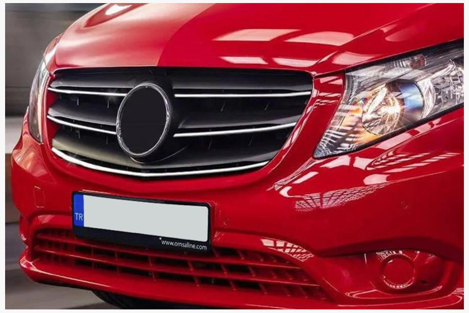 Mercedes Vito/V-klasse W447 2014– Gitterlister 2020+ (5 stk., rustfrit stål) Carmos - Tyrkisk stål Image