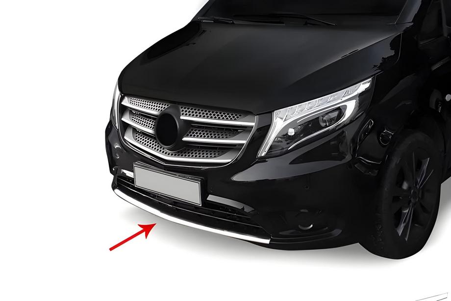 Mercedes Vito/V-klasse W447 2014– Pyntelister i rustfrit stål til forreste kofanger Image