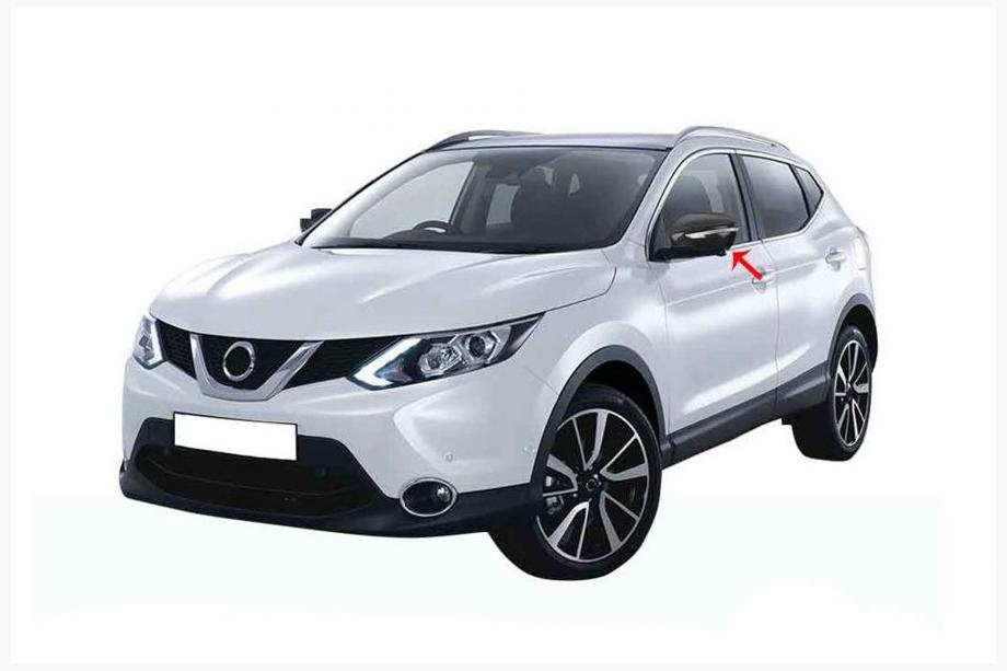 Nissan Qashqai 2014–2021 Spejlkåber i ægte carbon (2 stk.) Image