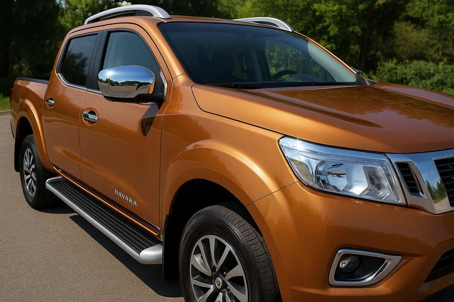 Nissan Navara/NP300 2016– Spejlkapper i rustfrit stål (2 stk.) Foto 1