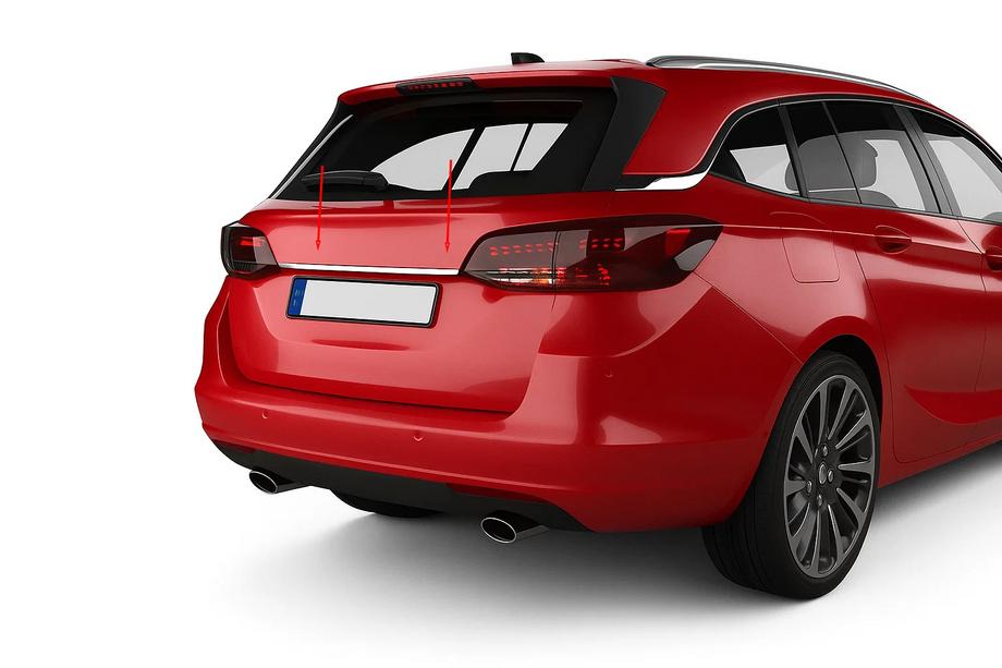 Opel Astra K 2016–2021 Kromliste over nummerplade (SW, rustfrit stål) Image