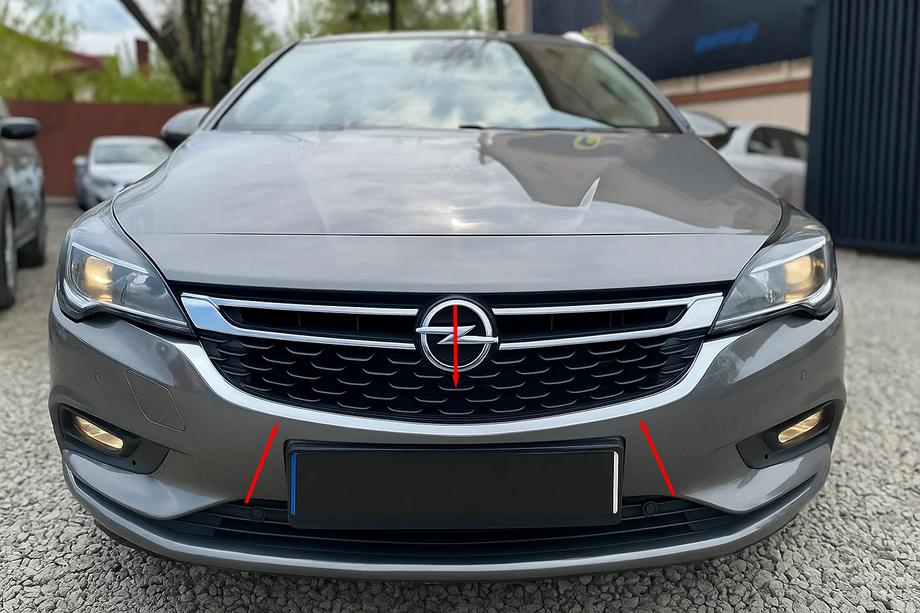 Opel Astra K 2016–2021 Ramme til frontgitter (rustfrit stål) Image