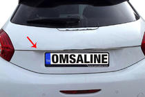 Peugeot 208 2012–2019 Kromliste over nummerplade OmsaLine (rustfrit stål) foto 1