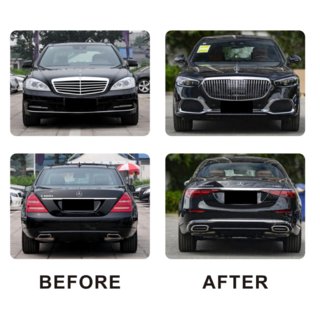 Restyling-kit til W223 Maybach Mercedes S-Klasse W221 2005–2013 foto 4