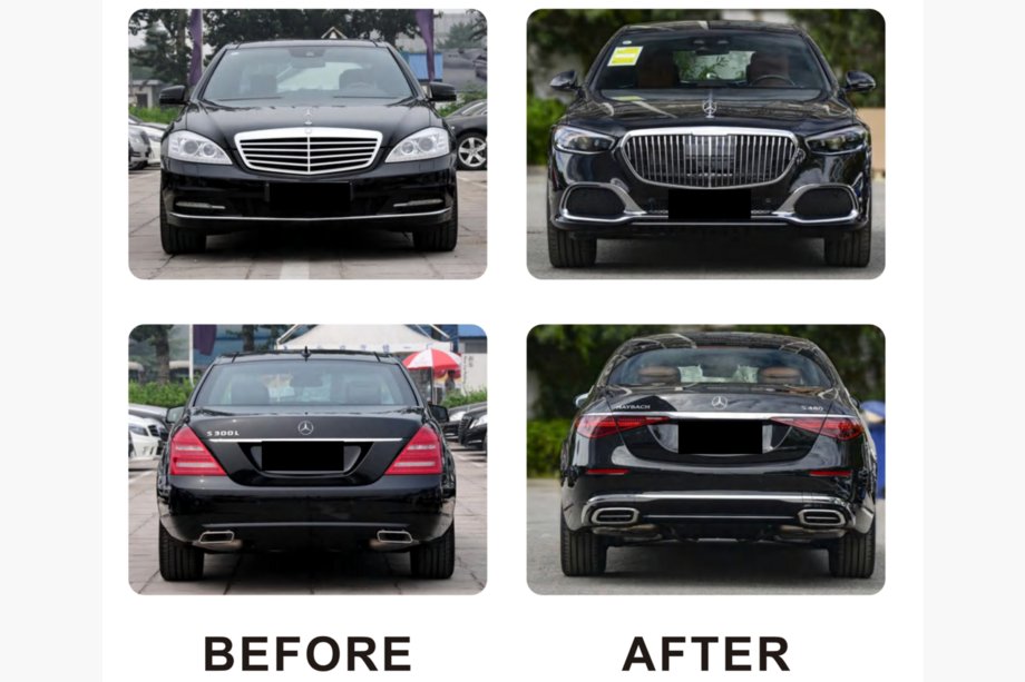 Mercedes S-Klasse W221 2005–2013 Restyling-kit til W223 Maybach Foto 4