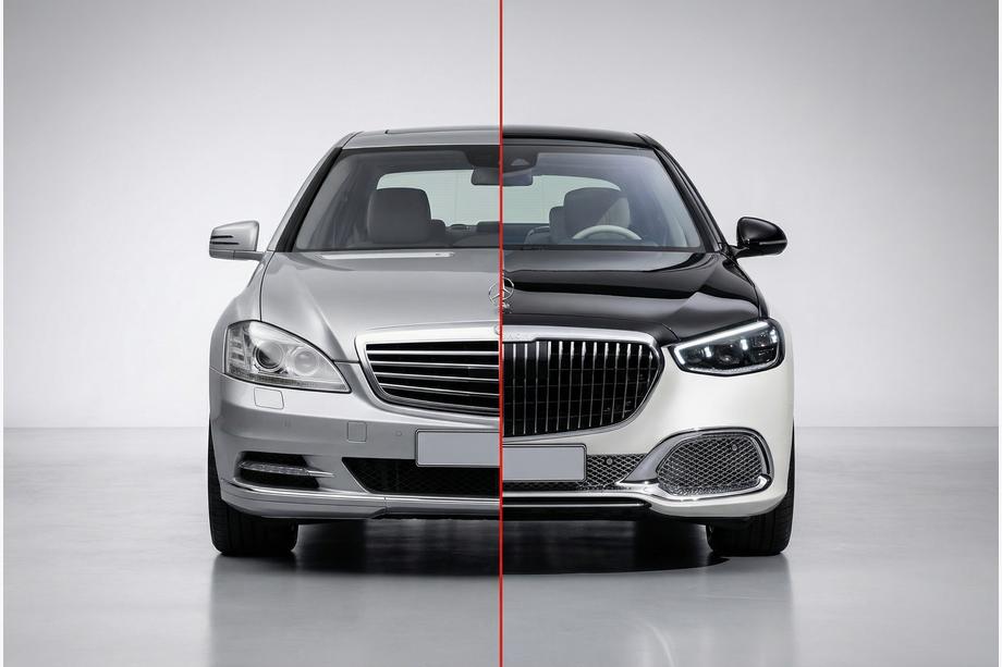 Mercedes S-Klasse W221 2005–2013 Restyling-kit til W223 Maybach Foto 1