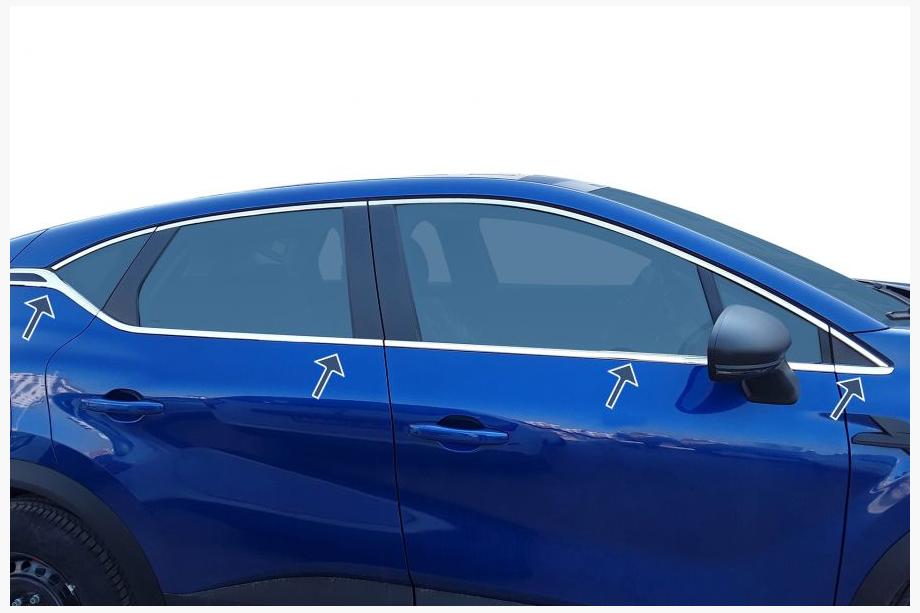 Renault Captur 2019– Vindueslister (8 stk., rustfrit stål) Image