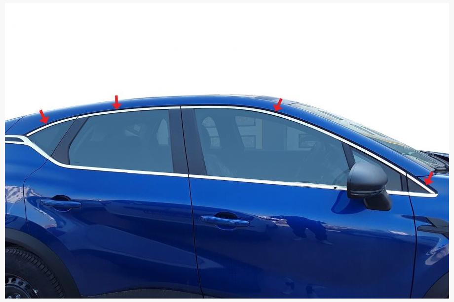 Renault Captur 2019– Øvre vindueslister (8 stk., rustfrit stål) Image