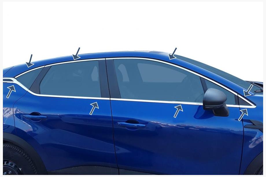 Renault Captur 2019– Komplet sæt vindueslister (16 stk., rustfrit stål) Image
