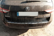 Skoda Superb 2015–2024 Bagkofangerbeskytter i rustfrit stål SW foto 3